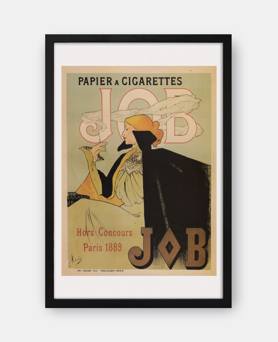 job cigarette poster Affiche pour le papier à cigarette JOB – Jane Atché Smoking Poster