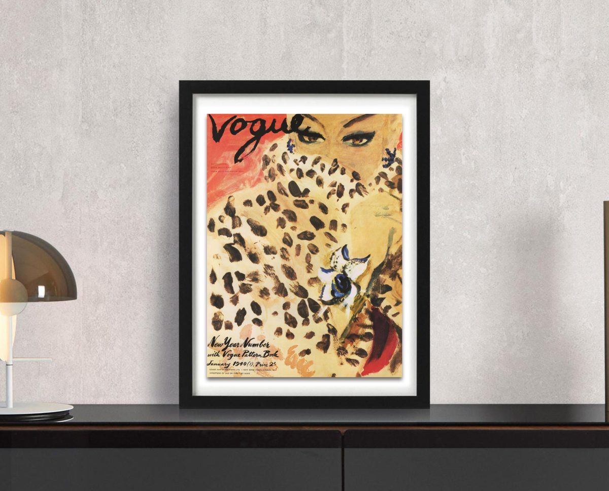 Vogue January 1940 Cover Print - The Curious Desk