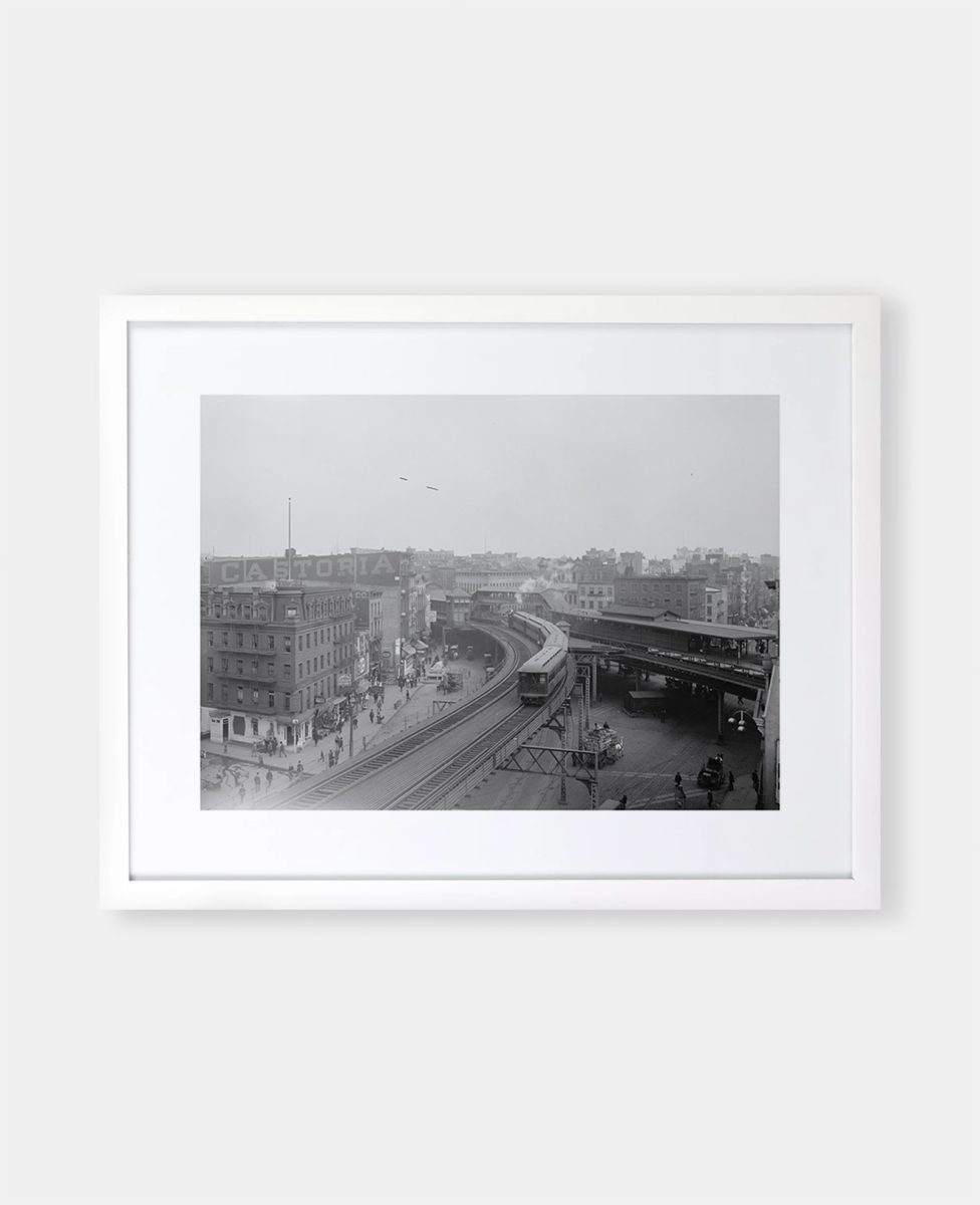 Chatham Square And Elevated Train, New York City, USA, C. 1900 Historic ...