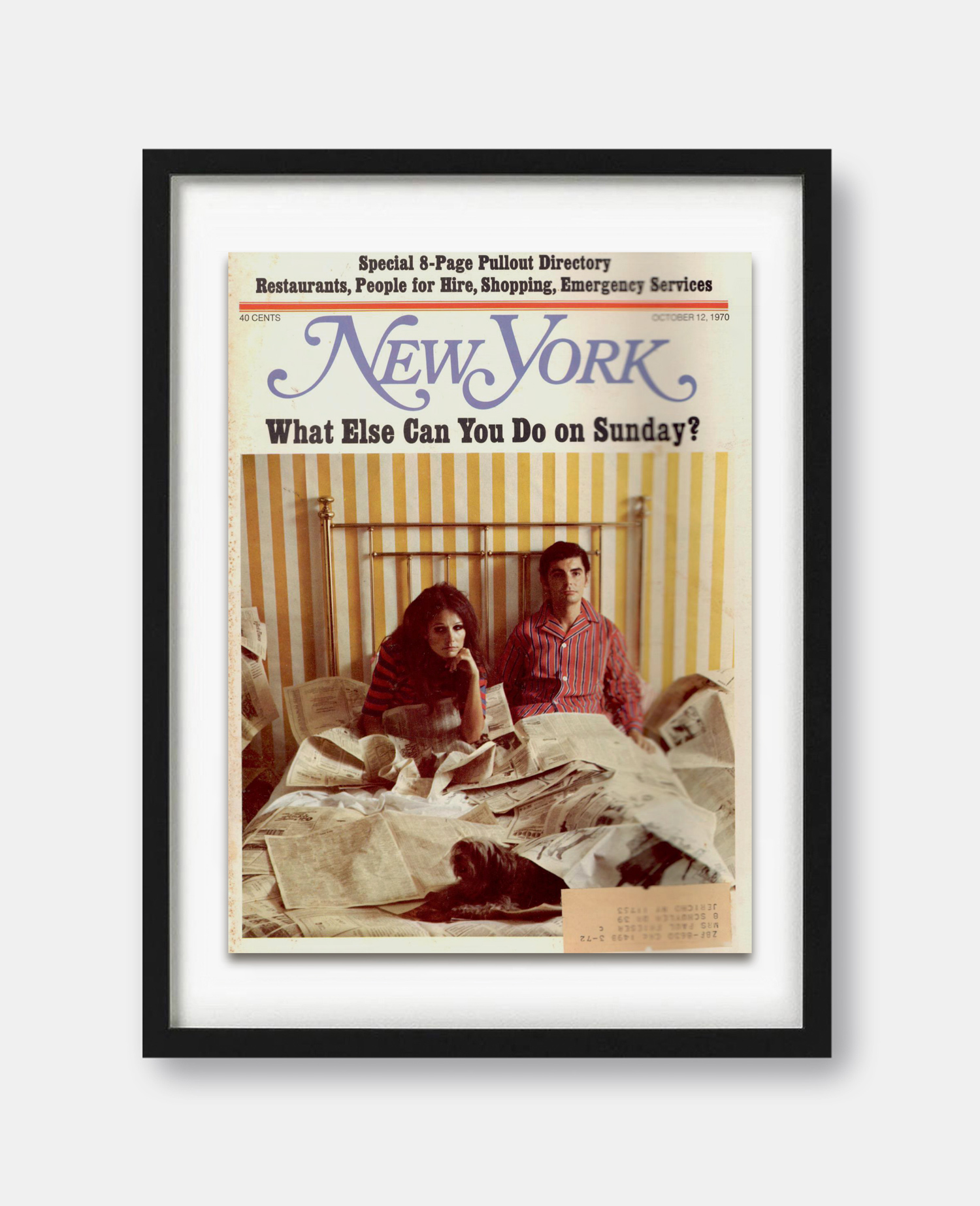 New York October 12, 1970 Magazine Cover Print - The Curious Desk