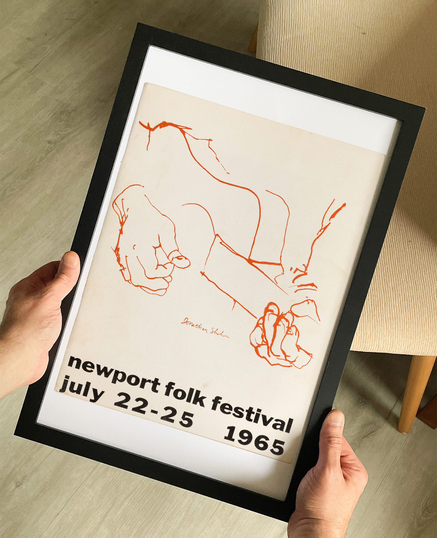 PostersAndCo ™ Folk Rock Festival 1963 Rrst-Poster/Reproduction HQ
