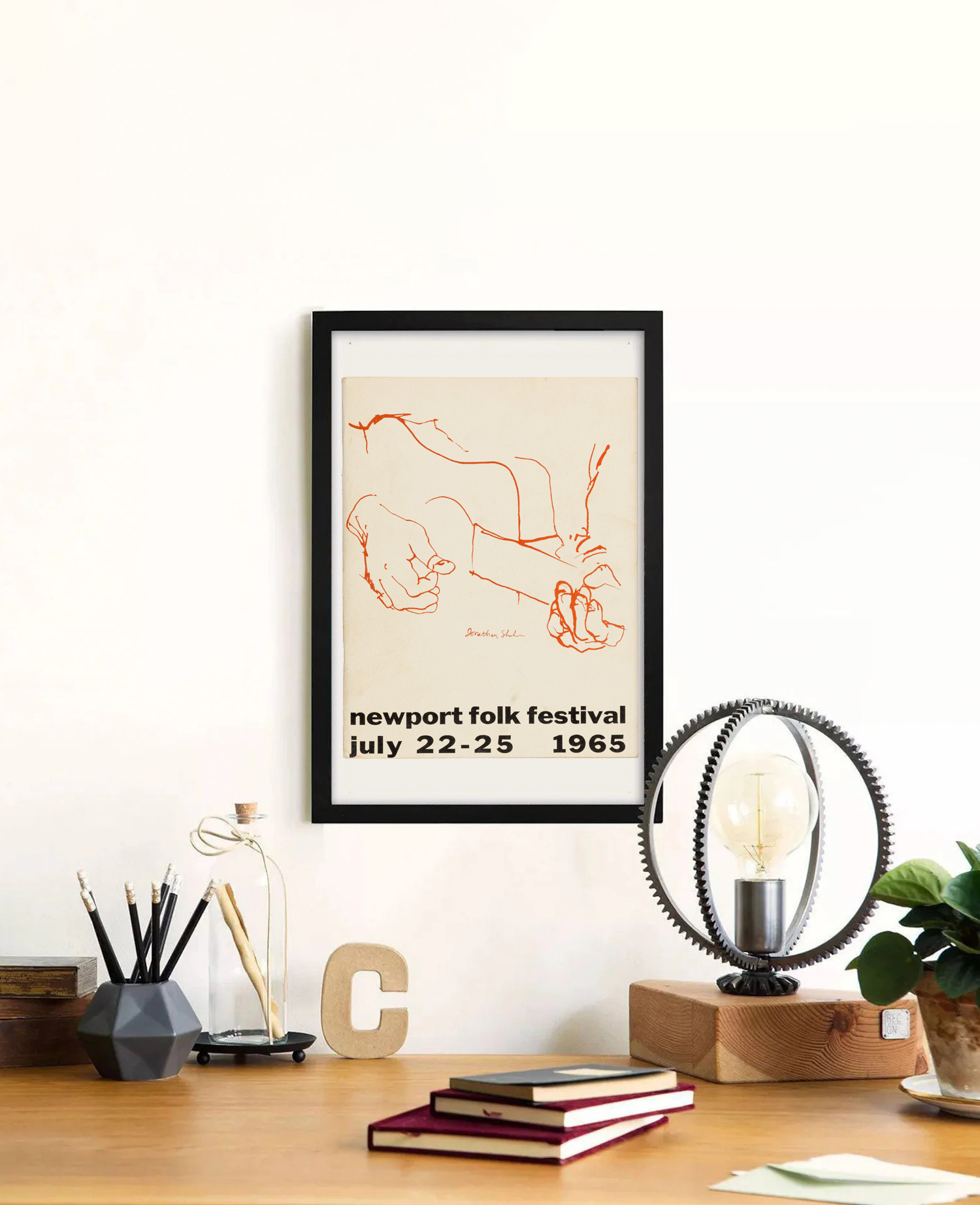 Poster Folk Festival 1963 Rnkx, Affiche Vintage Haute Qualité, 50x70cm