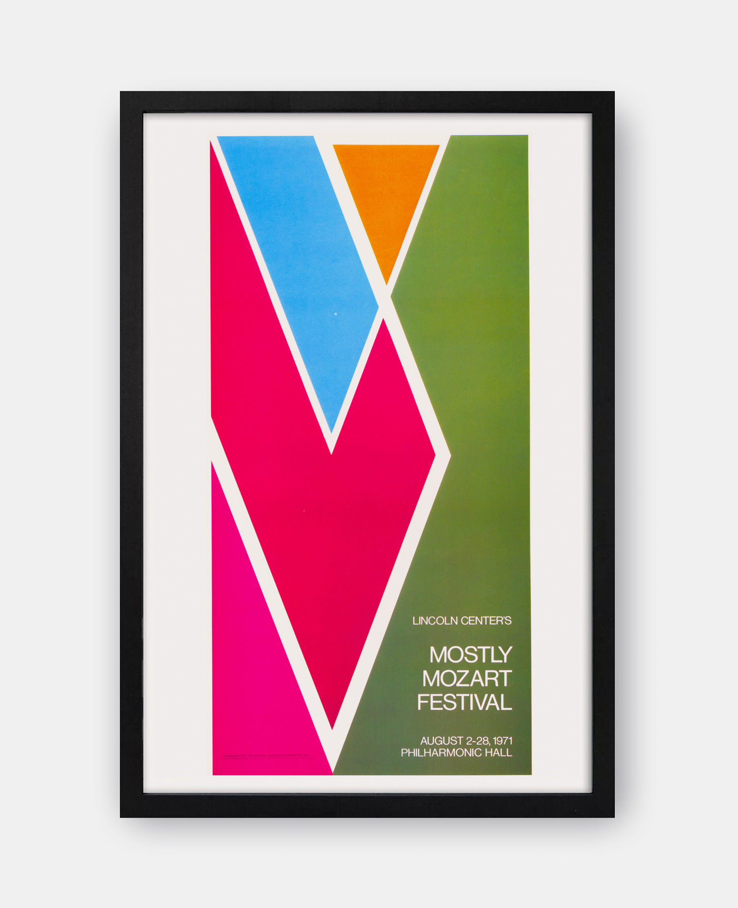 1971 Lincoln Center Mostly Mozart Festival Poster - The Curious Desk