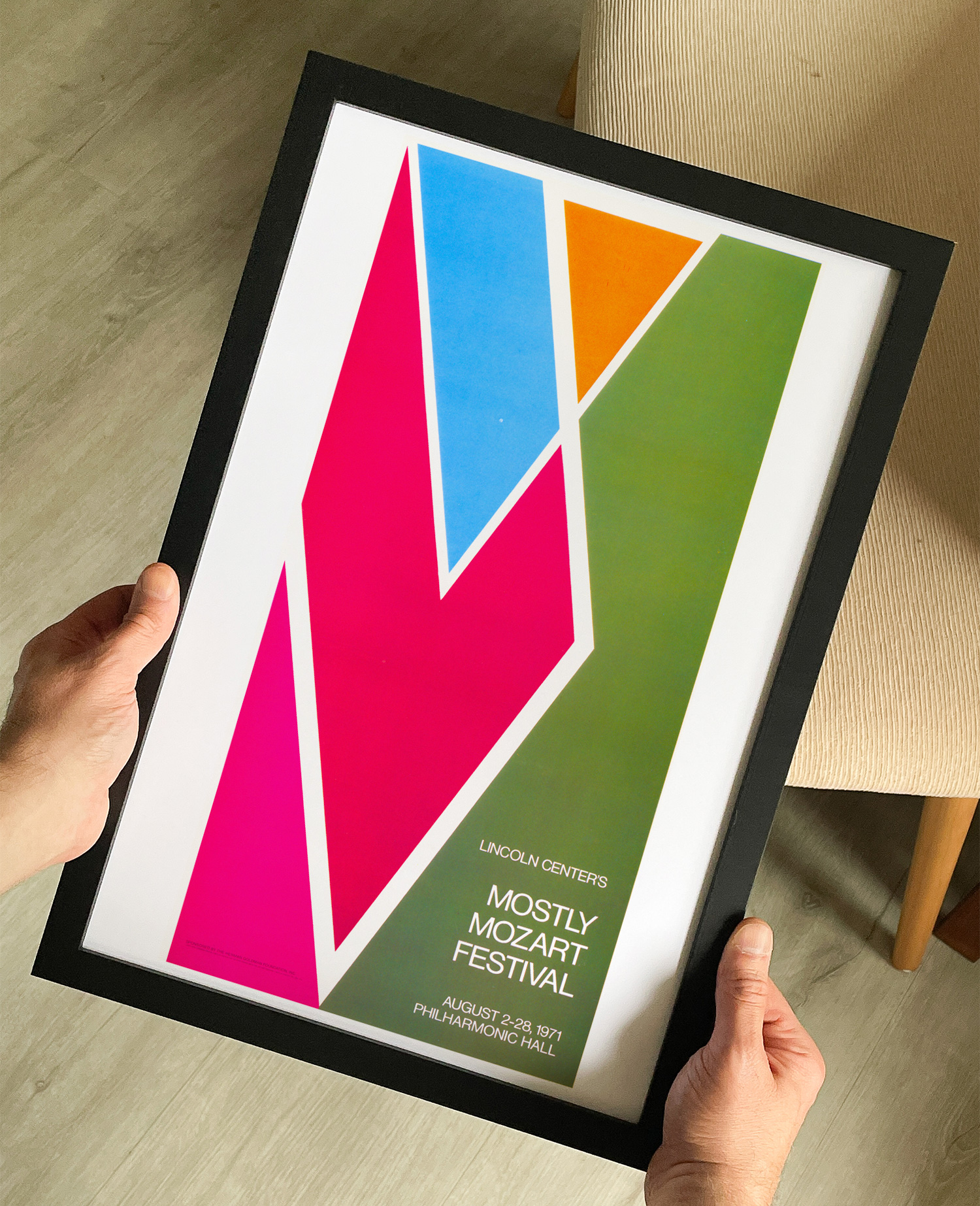 1971 Lincoln Center Mostly Mozart Festival Poster - The Curious Desk