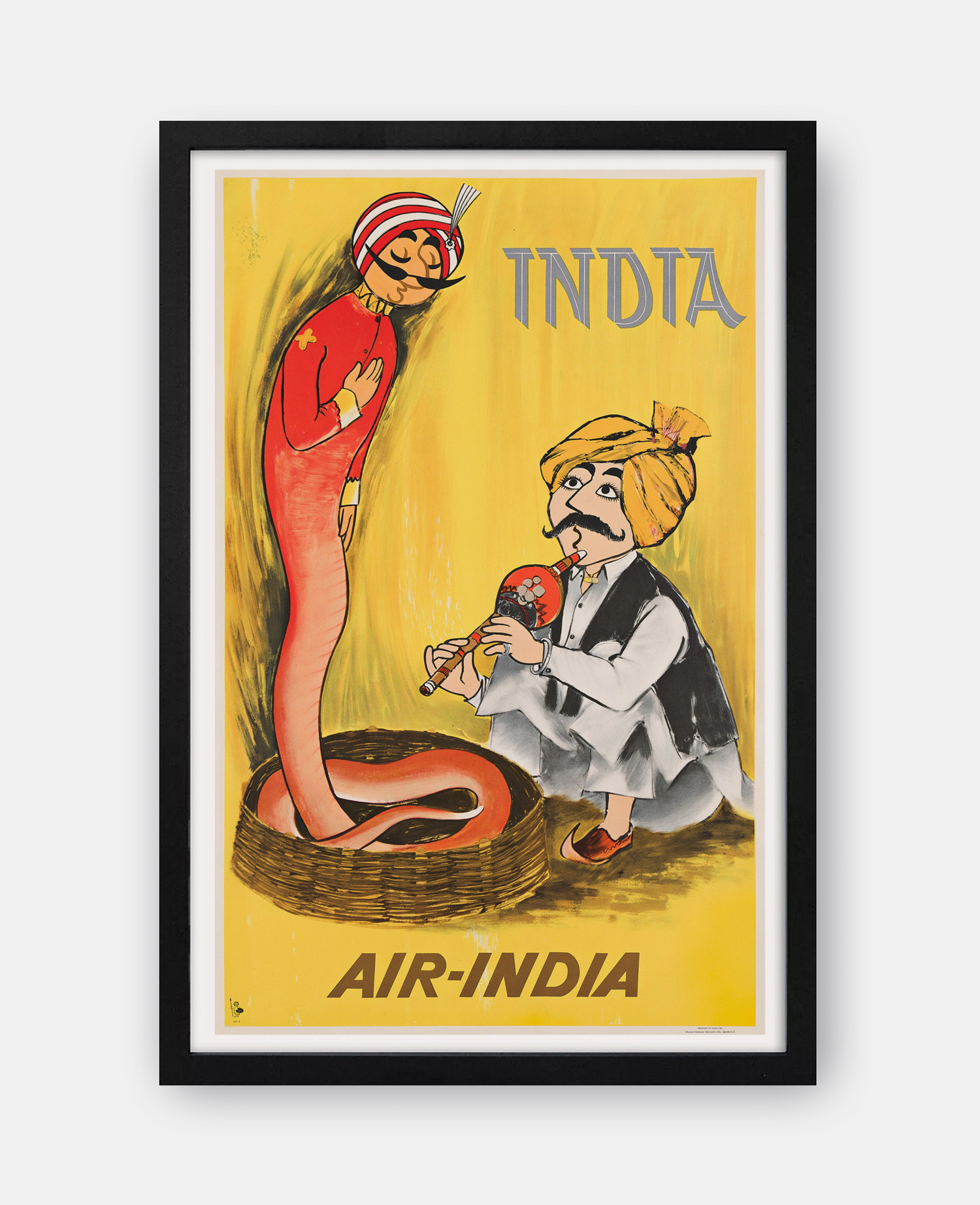 Air-India – India 1950s Travel Poster - The Curious Desk