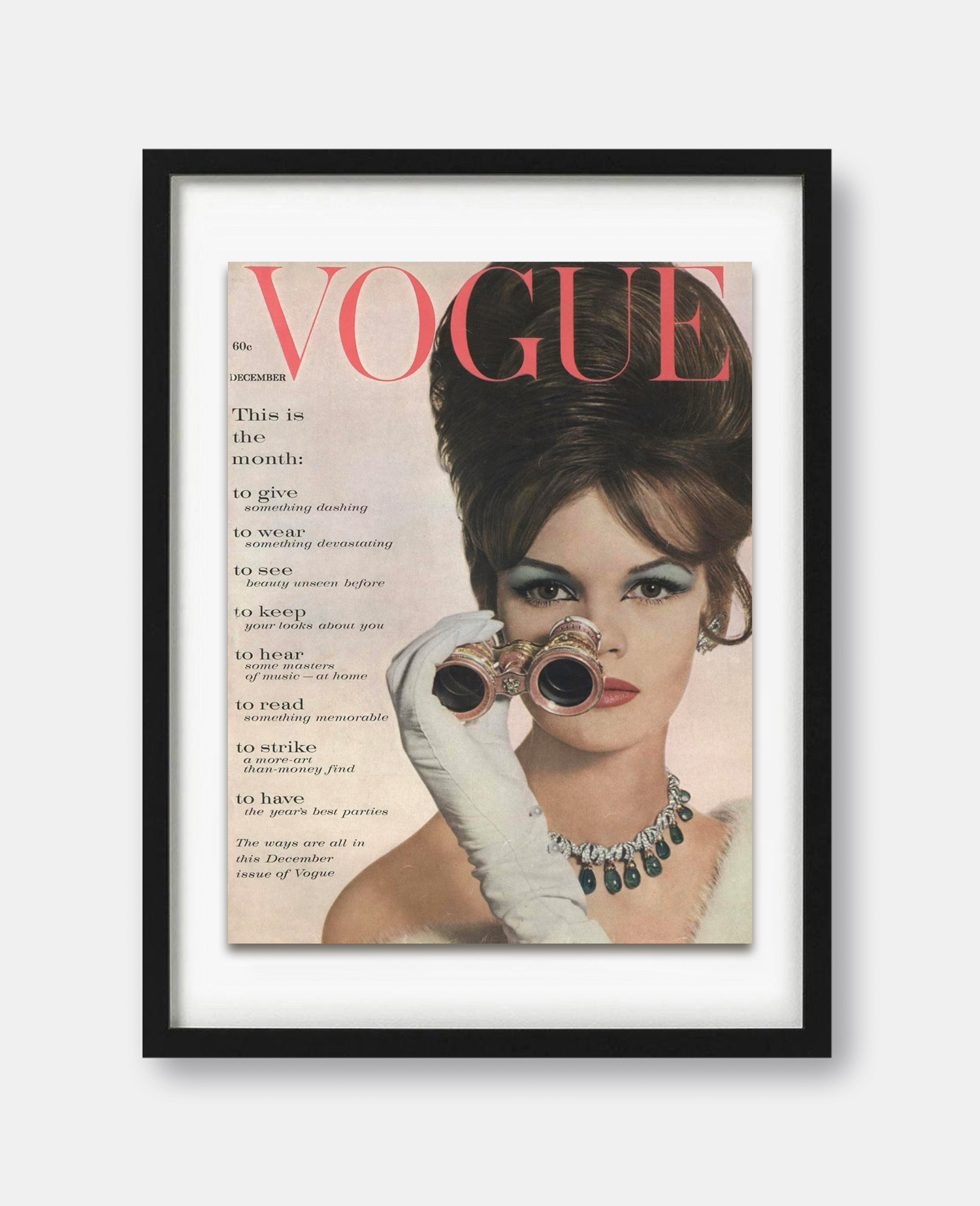 Vogue December 1960 Cover Print - The Curious Desk