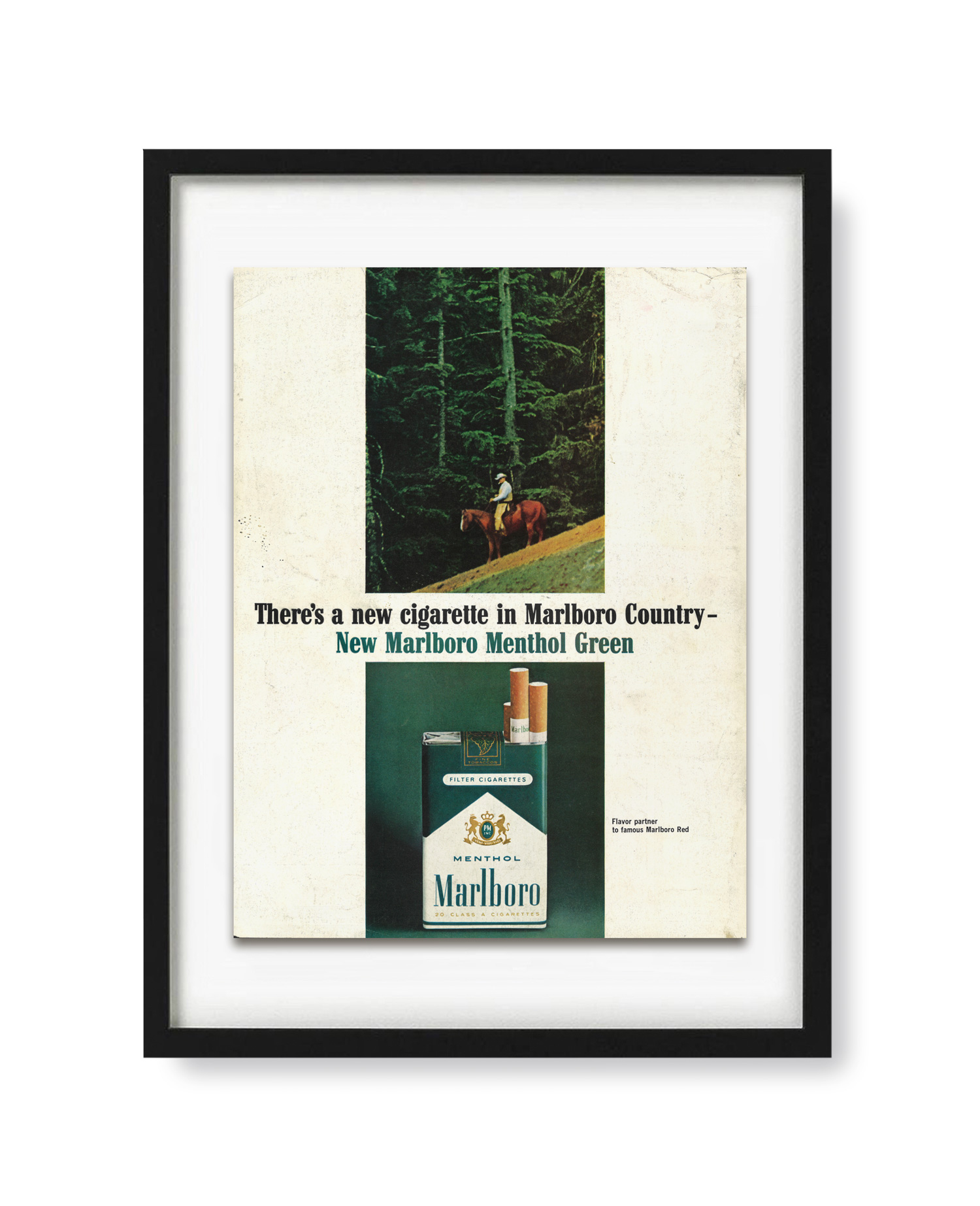 MARLBORO ‘there’s a new cigarette in Marlboro Country’ 1960s Magazine Ad  Print - The Curious Desk, image size:1500x1845